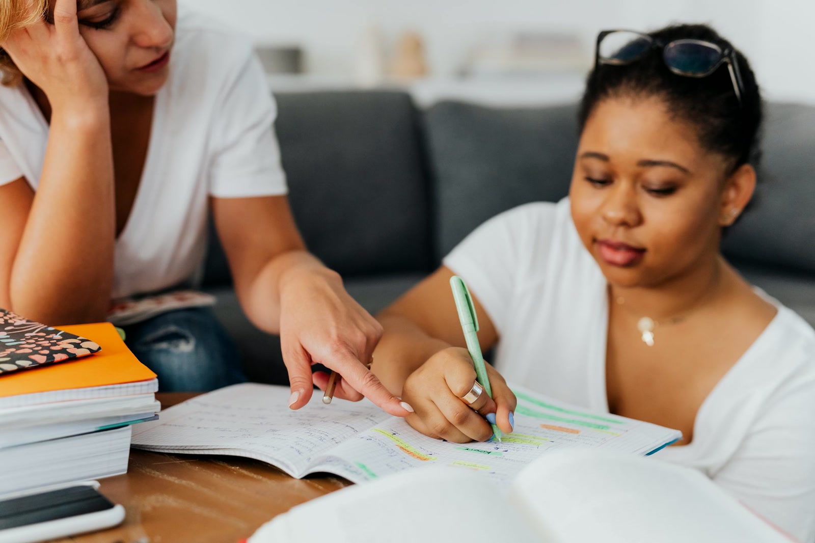 A teacher with a young student